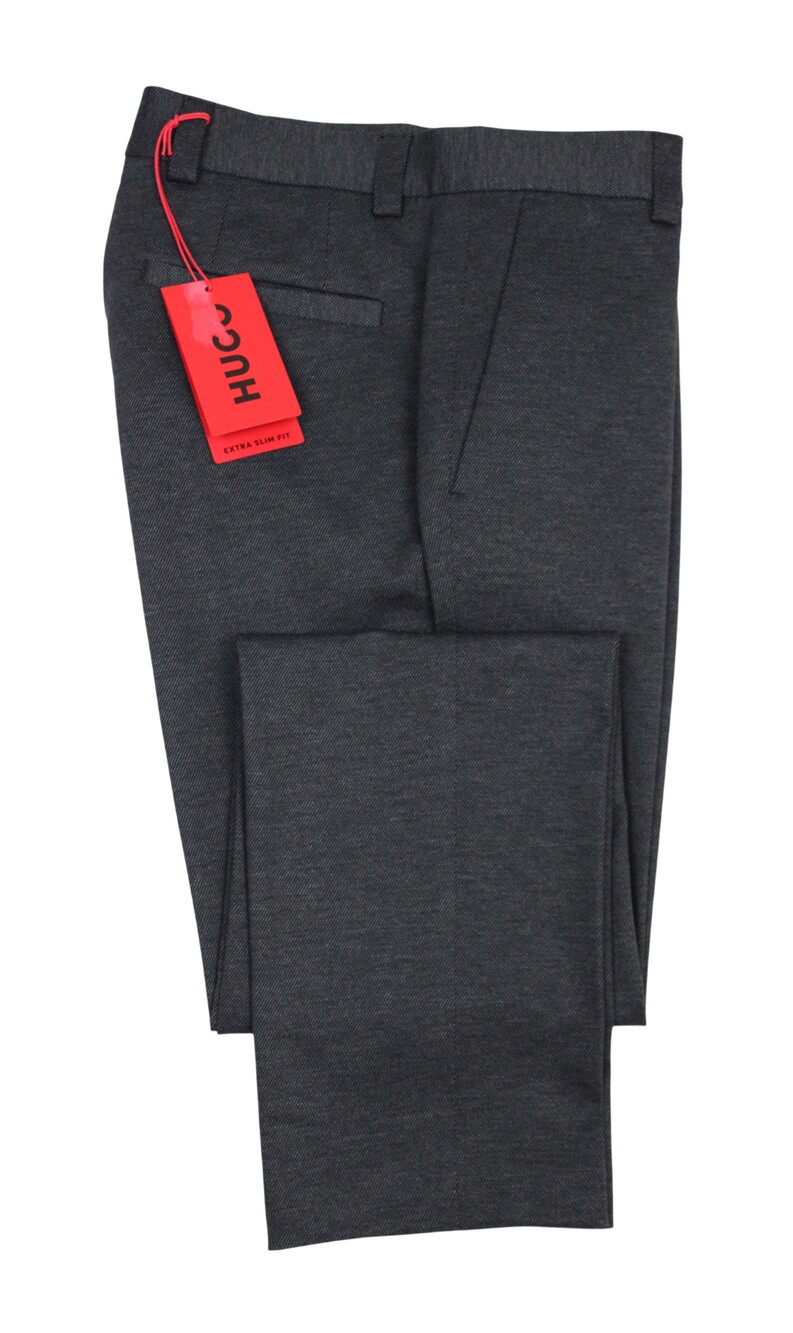 Hugo Boss Dress Pants Mens 30x31 Grey Extra Slim Fit Stretch Flat Front Hesten
